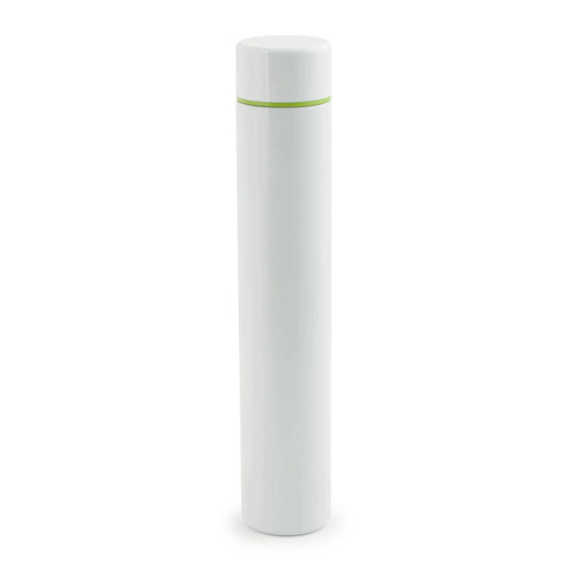 Slim White Bottle Water Coffee Thermos Accessory Kikkerland