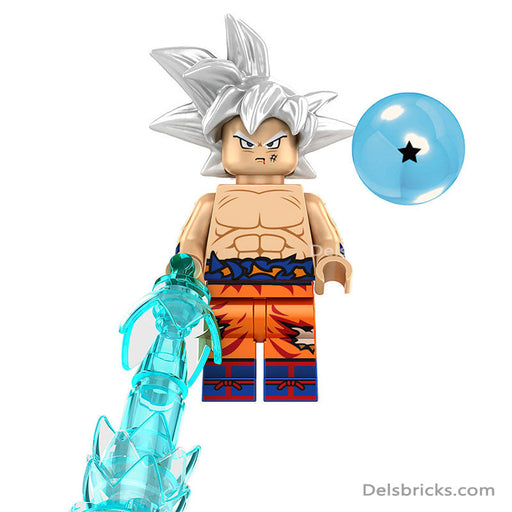 Goku Super Saiyan white Hair Dragon Ball Z Minifigures DelsBricks Minifigures