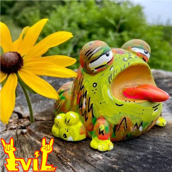 SUNS OUT BUNS OUT Custom 1 of 1 Ributt Vinyl Figure: “Kurbağa the Furry Freak Frosch (distant cousin of the Evil Ape)” by MCA Action & Toy Figures Ralphie's Funhouse
