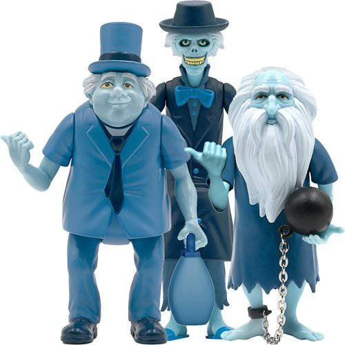 Super7 Haunted Mansion Hitchhiking Ghosts 3 3/4-Inch ReAction Figure Set of 3 - SDCC Exclusive Action & Toy Figures ToyShnip
