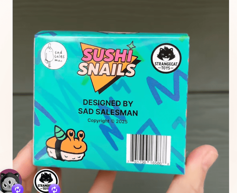 Sushi Snail Blind Box Series by Sad Salesman Blind Box Strangecat Toys