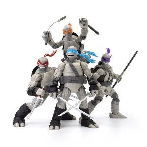 Teenage Mutant Ninja Turtles BST AXN Turtles IDW Comic Black and White 5-Inch Action Figure 4-Pack - SDCC 2023 Exclusive Toys & Games ToyShnip