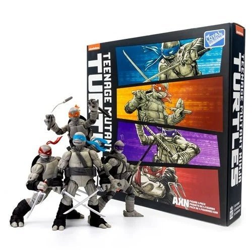 Teenage Mutant Ninja Turtles BST AXN Turtles IDW Comic Black and White 5-Inch Action Figure 4-Pack - SDCC 2023 Exclusive Toys & Games ToyShnip
