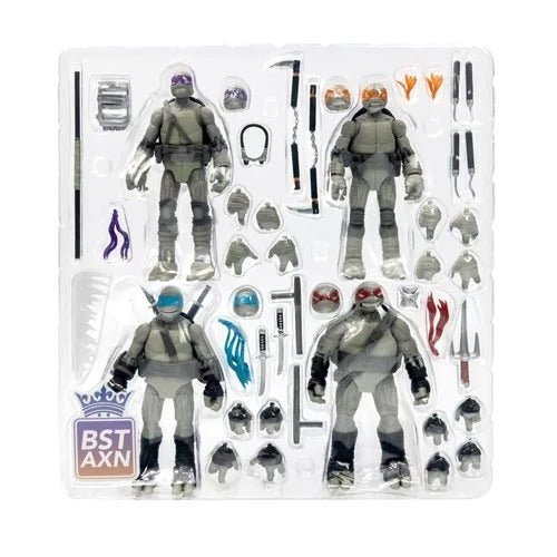 Teenage Mutant Ninja Turtles BST AXN Turtles IDW Comic Black and White 5-Inch Action Figure 4-Pack - SDCC 2023 Exclusive Toys & Games ToyShnip