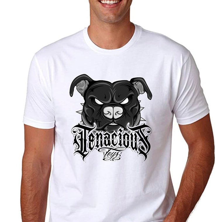 Tenacious Toys Basic White Logo Tee Shirt Apparel Tenacious Toys