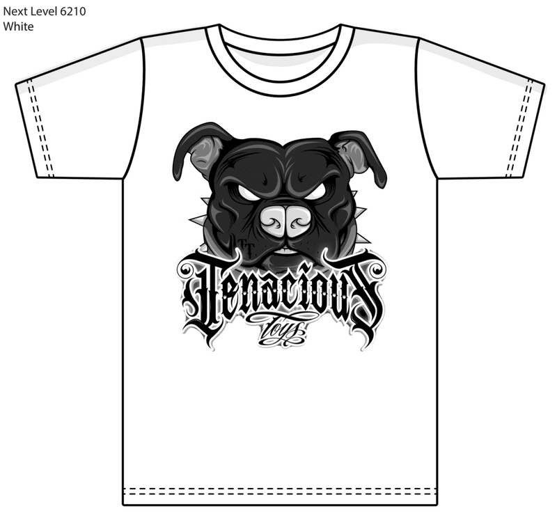 Tenacious Toys Basic White Logo Tee Shirt Apparel Tenacious Toys