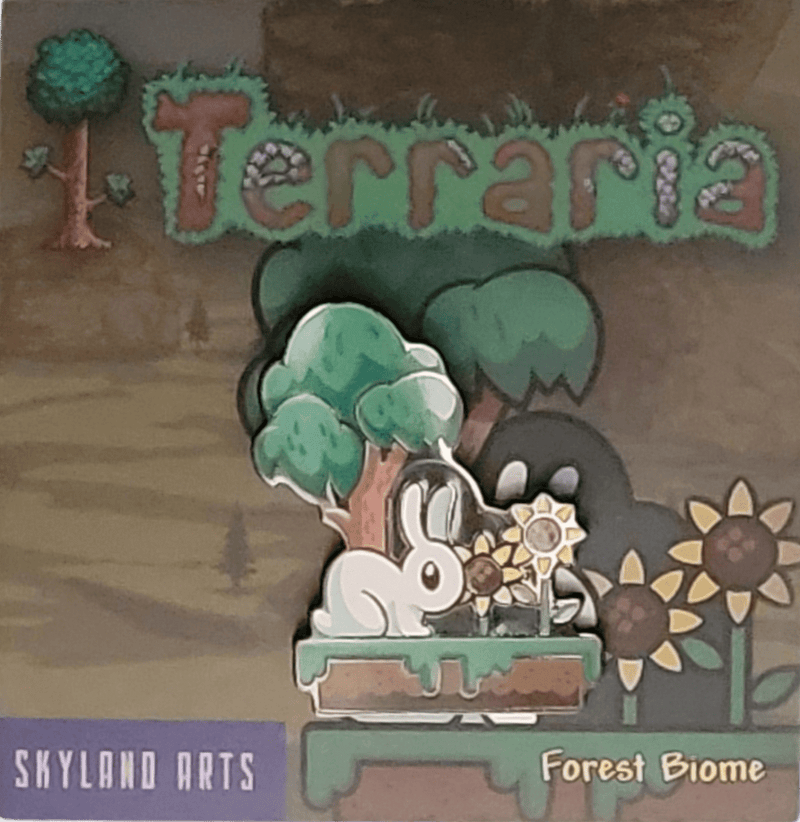 The Forest Biome Bunny Hard Enamel Pin Skyland Arts