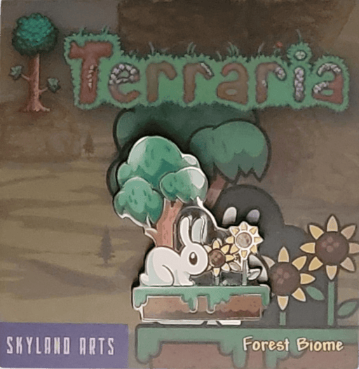 The Forest Biome Bunny Hard Enamel Pin Skyland Arts