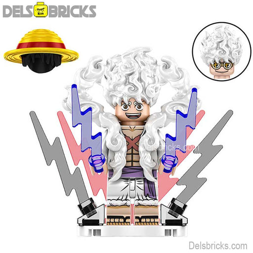Monkey D Luffy Nika Sun God Gear 5 from One Piece Lego Anime Minifigures Minifigures DelsBricks Minifigures