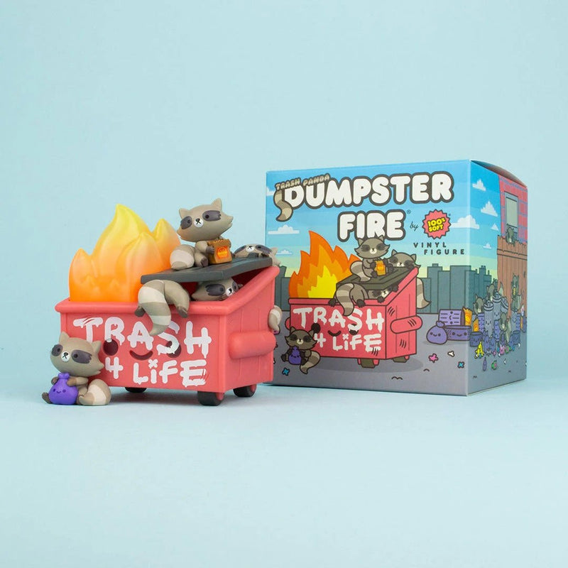 Trash Panda Dumpster Fire Vinyl Art Toy 100soft