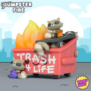 Trash Panda Dumpster Fire Vinyl Art Toy 100soft