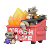 Trash Panda Dumpster Fire Vinyl Art Toy 100soft