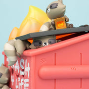 Trash Panda Dumpster Fire Vinyl Art Toy 100soft