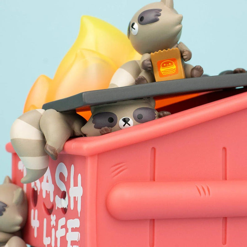 Trash Panda Dumpster Fire Vinyl Art Toy 100soft