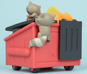 Trash Panda Dumpster Fire Vinyl Art Toy 100soft