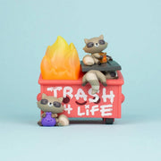 Trash Panda Dumpster Fire Vinyl Art Toy 100soft