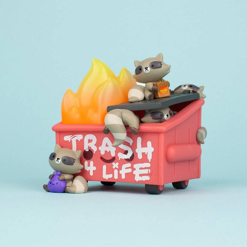 Trash Panda Dumpster Fire Vinyl Art Toy 100soft