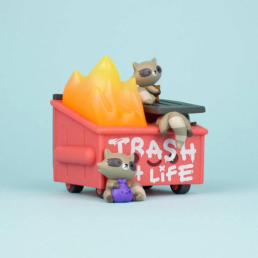 Trash Panda Dumpster Fire Vinyl Art Toy 100soft