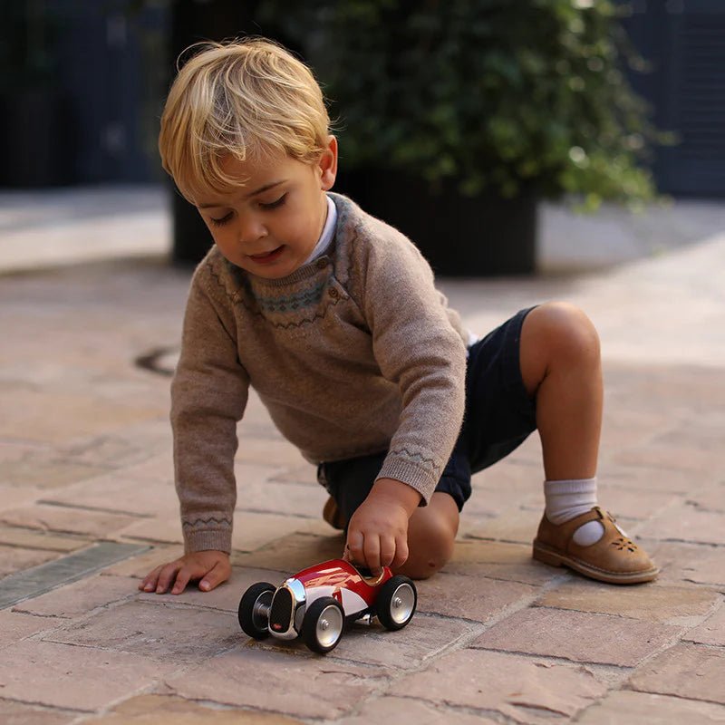 Vintage Open-Wheeled Racing Car Red Cars Baghera