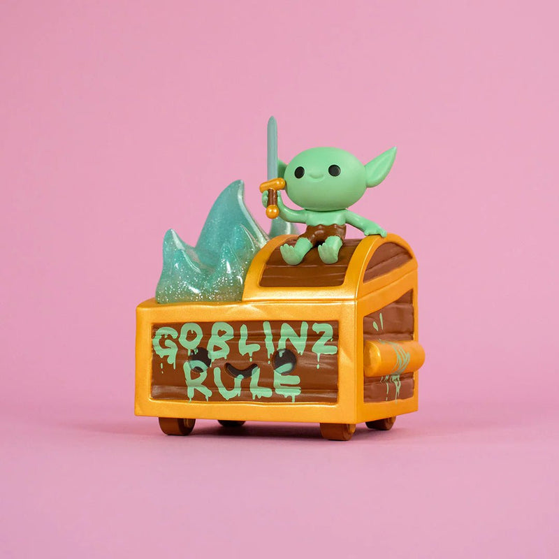 Wizard of Barge Goblinz Rule Dumpster Fire Vinyl Figure Vinyl Art Toy 100soft