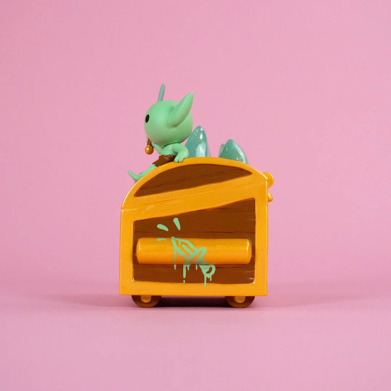 Wizard of Barge Goblinz Rule Dumpster Fire Vinyl Figure Vinyl Art Toy 100soft