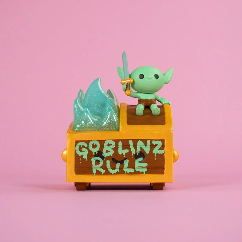 Wizard of Barge Goblinz Rule Dumpster Fire Vinyl Figure Vinyl Art Toy 100soft