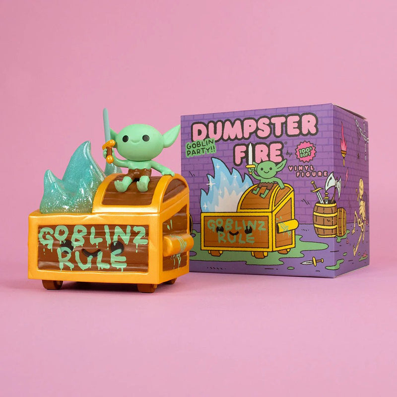Wizard of Barge Goblinz Rule Dumpster Fire Vinyl Figure Vinyl Art Toy 100soft