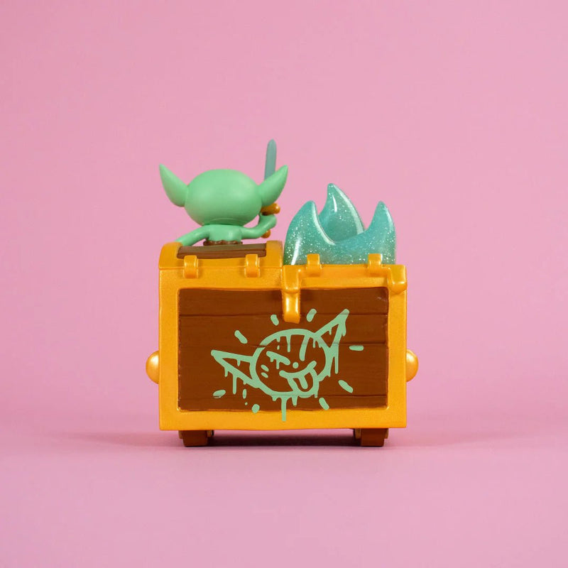 Wizard of Barge Goblinz Rule Dumpster Fire Vinyl Figure Vinyl Art Toy 100soft