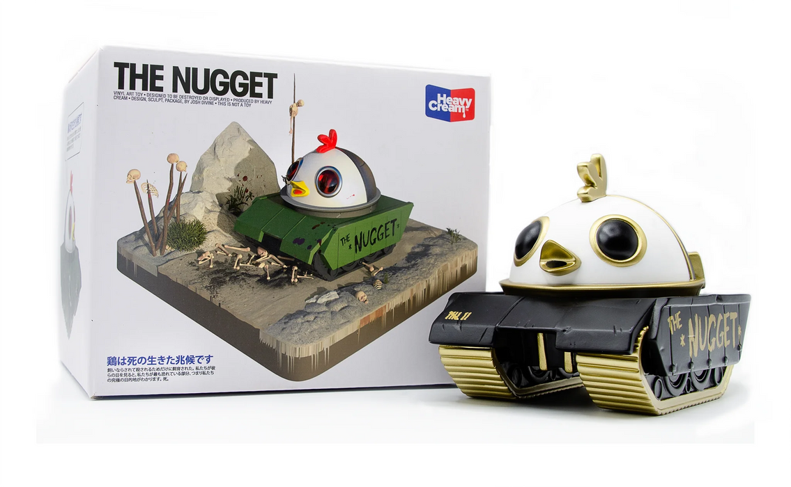 The Nugget GOLDEN OIL Edition Vinyl Art Toy Heavy Cream