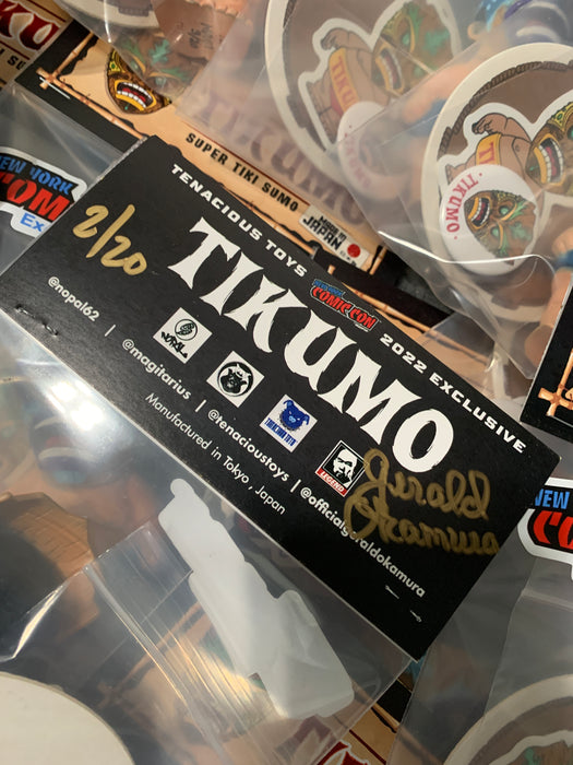 Tikumo Tenacious NYCC Exclusive Colorway Super Tiki Sumo 4.5 inch sofubi figure Sofubi Gerald Okamura