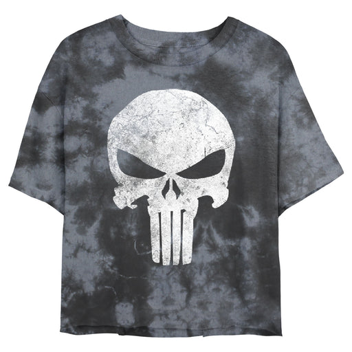 Junior's Marvel Punisher Skull Tie-Dye T-Shirt Apparel Marvel