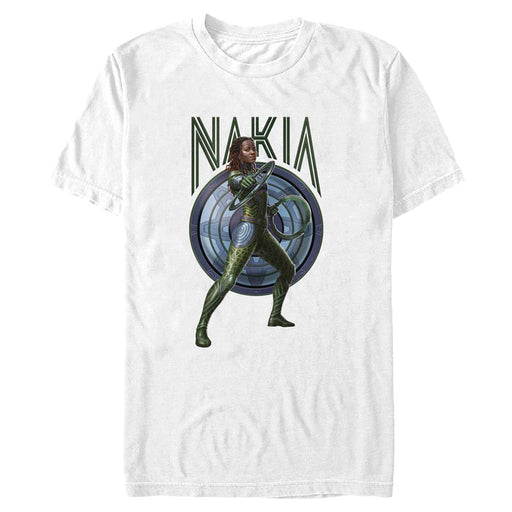 Men's Marvel Black Panther Wakanda Forever Nakia Shield T-Shirt Apparel Marvel Black Panther Wakanda Forever