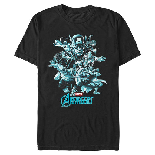 Men's Marvel Avengers Classic Avengers Groupshot T-Shirt Apparel Marvel Avengers Classic
