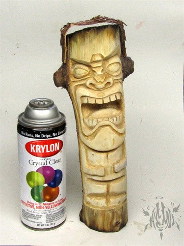 Tikistein wood carving by Mike NEMO Mendez NEMO Custom Tenacious Toys®