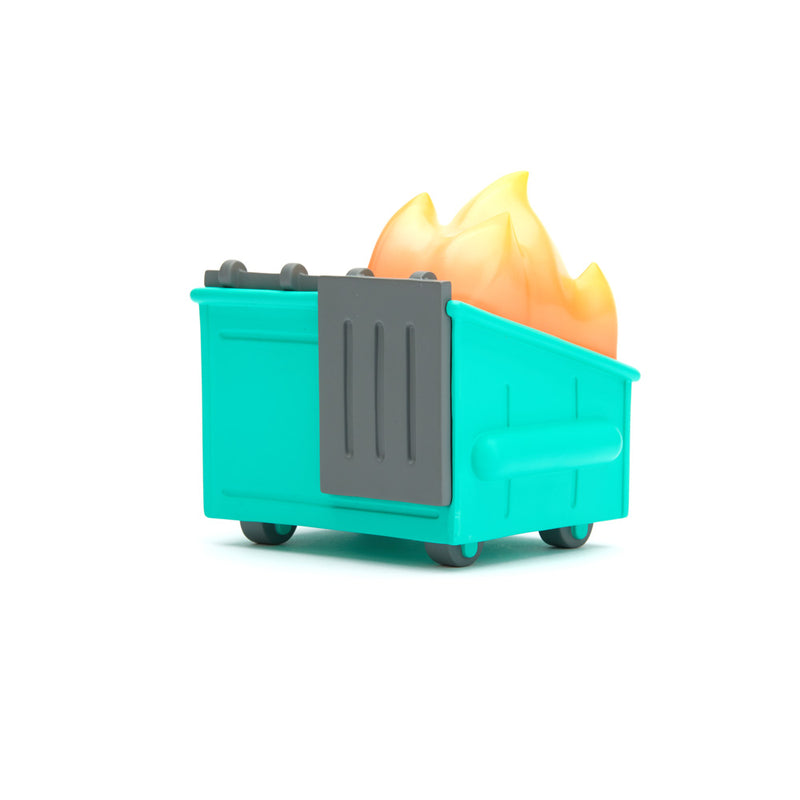 Lil Dumpster Fire Aqua Edition Figure Vinyl Art Toy 100soft