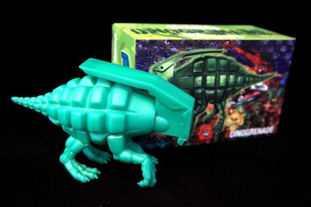 Ron English Dinogrenade Green Vinyl Art Toy Ron English