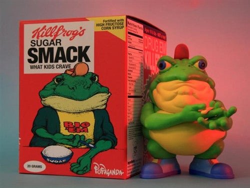 Drug Em Killfrog figure by Ron English Vinyl Art Toy Ron English
