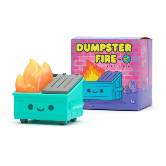 Lil Dumpster Fire Aqua Edition Figure Vinyl Art Toy 100soft