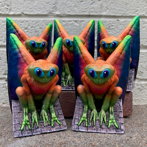 Rainbow Sunset custom Mothman by Ophelia Toys Custom Tenacious Toys