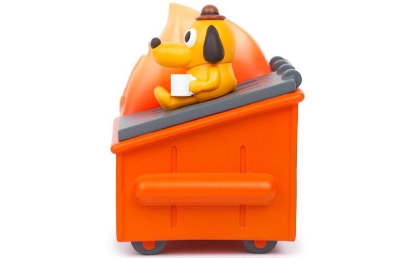 Lil Dumpster Fire This is Fine Edition Vinyl Figure Vinyl Art Toy 100soft