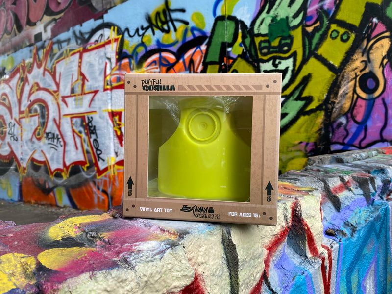 Banana Skinny Cap Lime Green Vinyl Art Toy Tenacious Toys